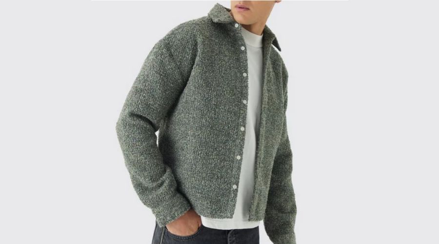 Regular Boucle Overshirt | Megafeedz