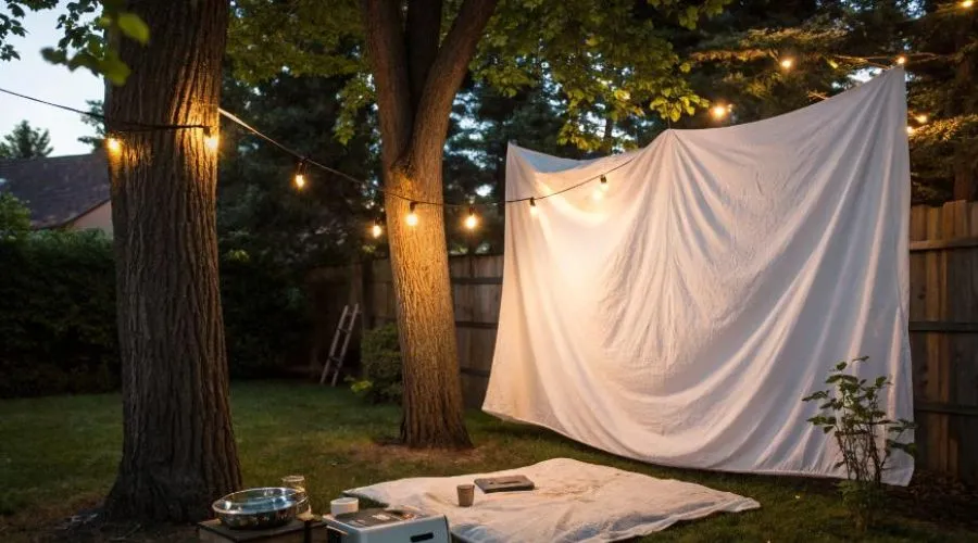 DIY Outdoor Projector Screen Ideas