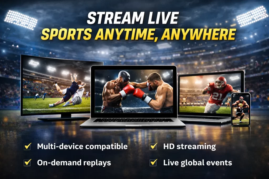 Stream sports anytime with ease
