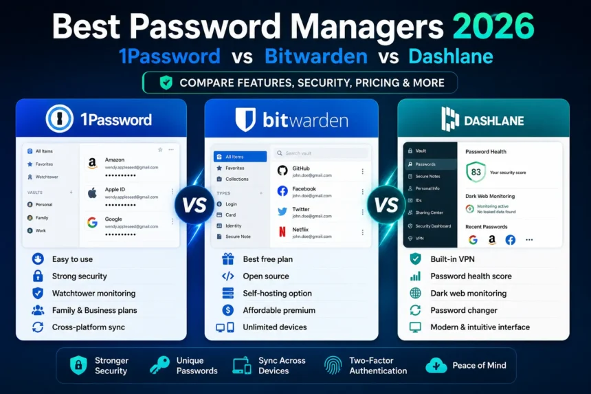 Best password managers comparison 2026