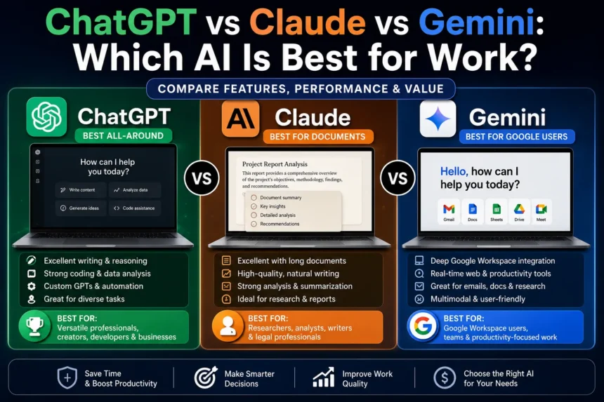ChatGPT vs Claude vs Gemini comparison