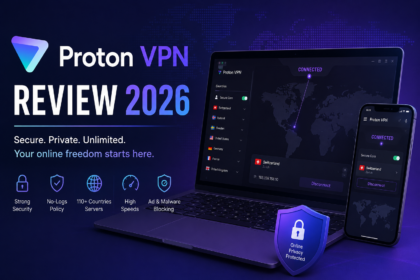Proton VPN review 2026 promo design